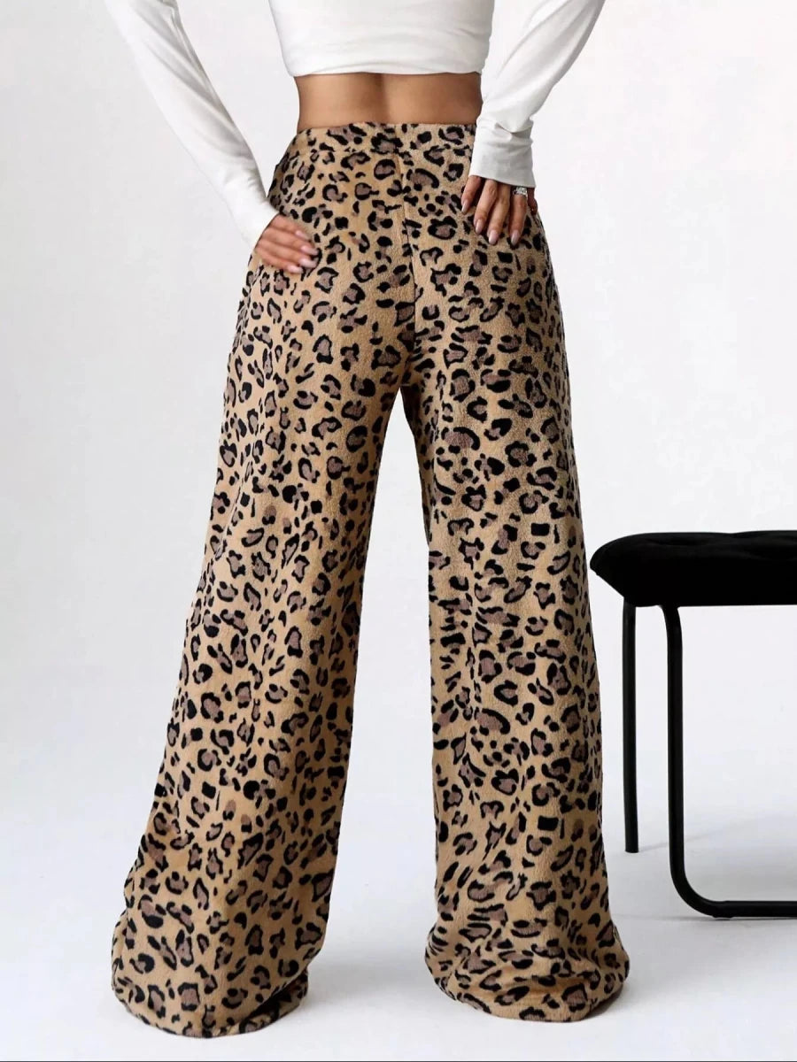 Leopard Wide Leg Pants - Wow Store