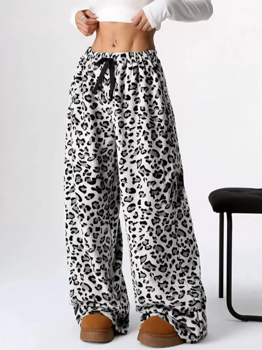 Leopard Wide Leg Pants - Wow Store