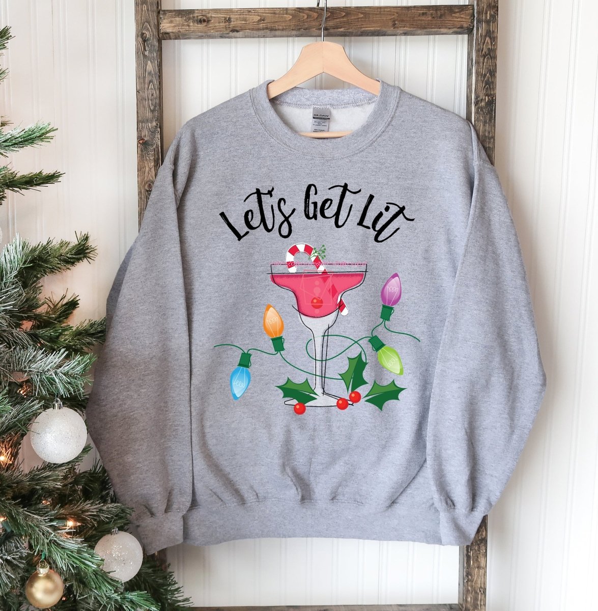 Let's Get Lit Christmas Sweatshirt - Wow Store