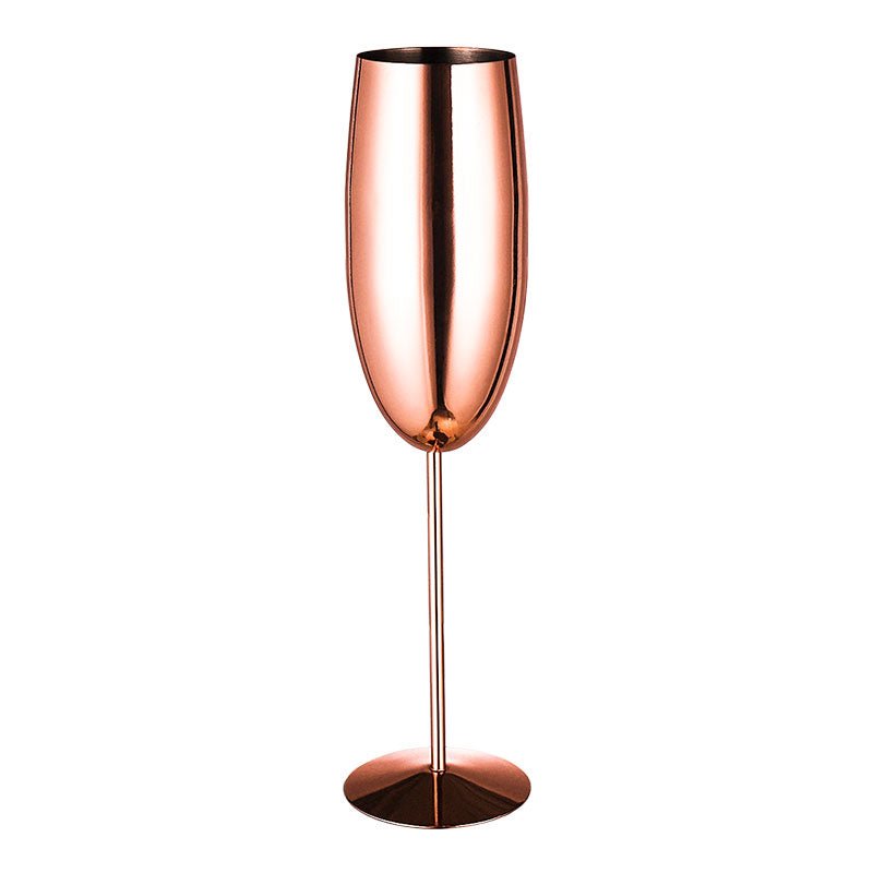 Luxury Champagne Flutes - Stainless Steel Tulip Cups - WowStore.live