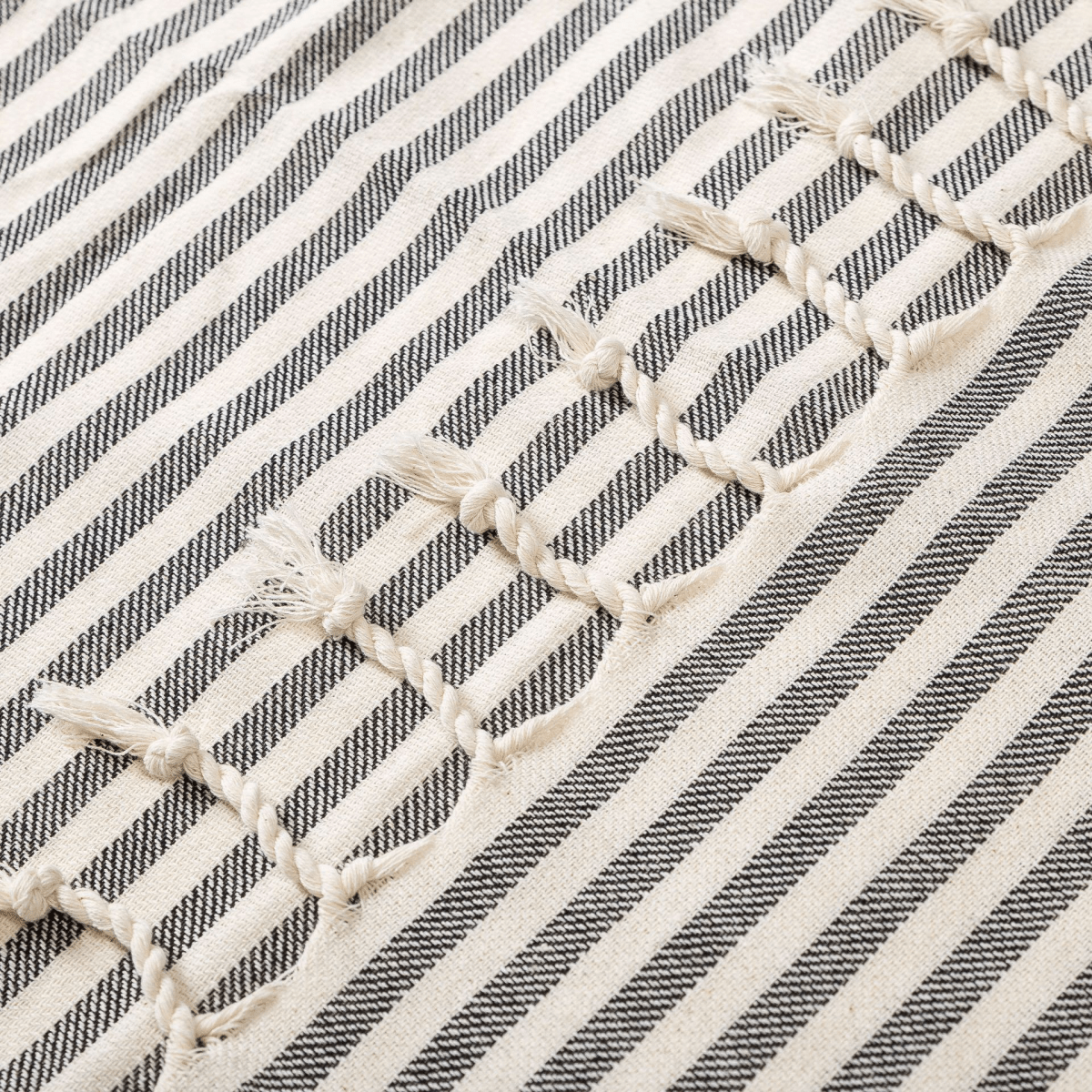 Striped Fringed Beach Towel