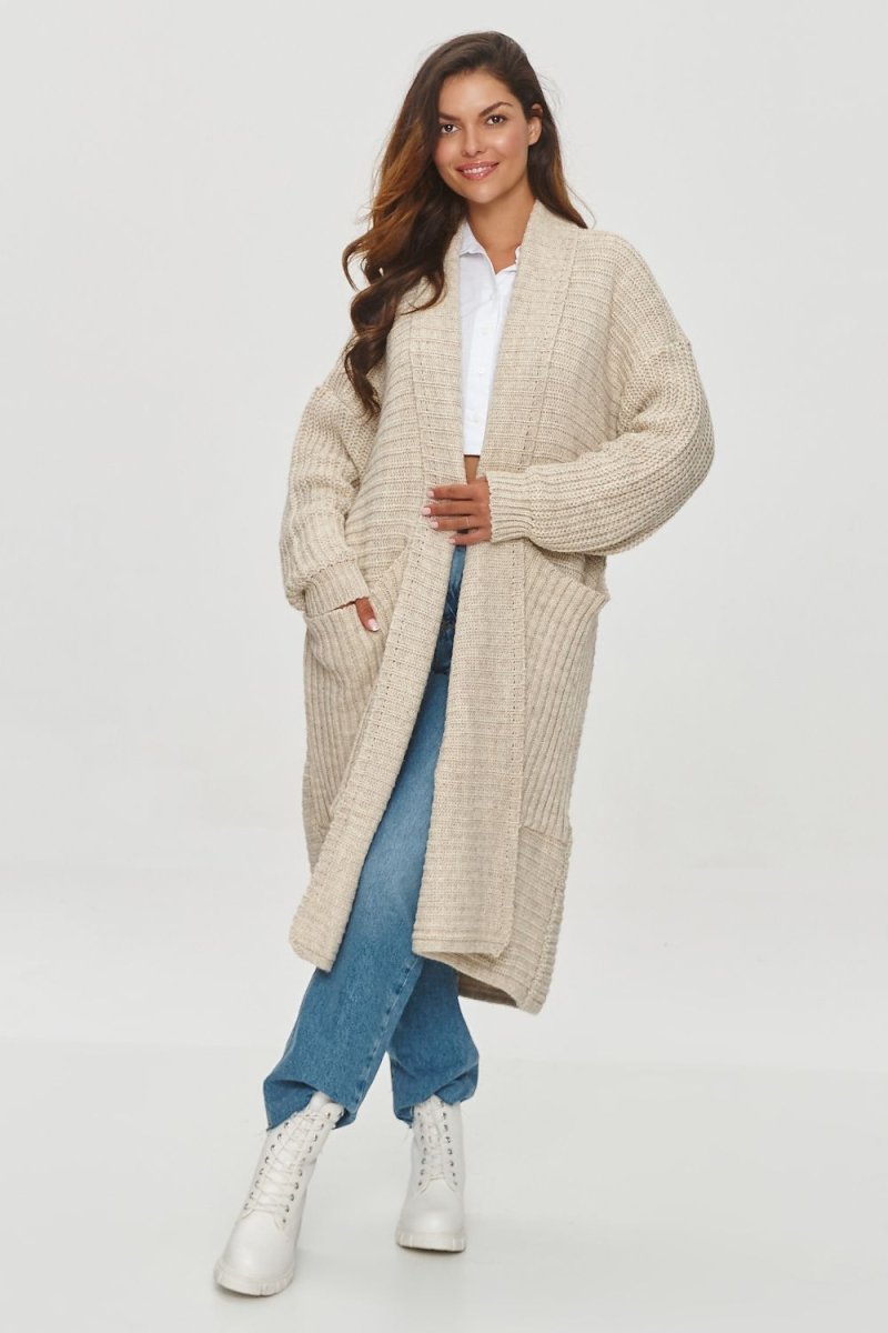 Makadamia Model 201791 Women's Open Knit Cardigan | wowstore.live - Wow Store