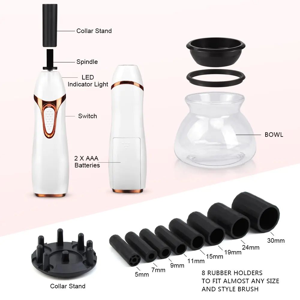 Makeup Brush Cleaner, Dryer Clean Automatic Clean Brushes Machine 10 Seconds Silicone Make Up Brush Cleaning Tool - Wow Store