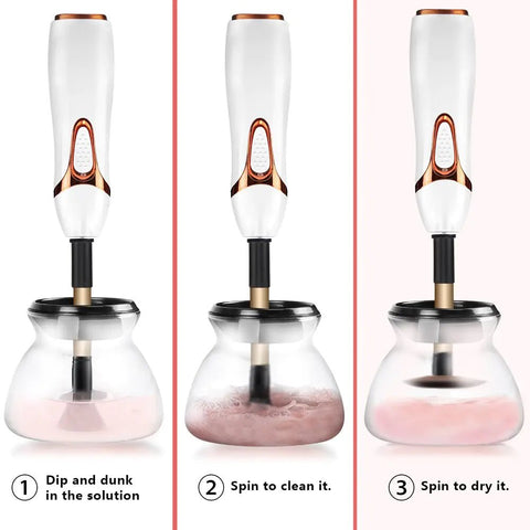 Makeup Brush Cleaner and Dryer Automatic Clean Make Up Brushes Washing Machine 10 Seconds Silicone Make Up Brush Cleaning Tool - Wow Store