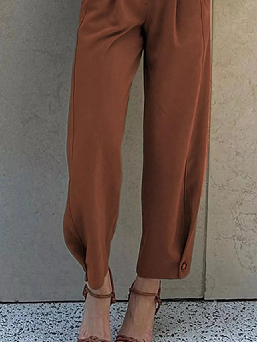 Margot High-Waisted Pleated Pants - WowStore.live