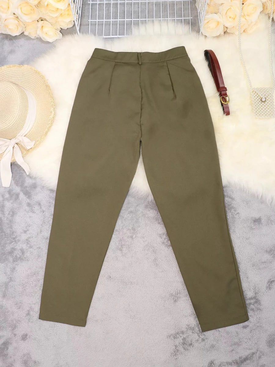 Margot High-Waisted Pleated Pants - WowStore.live