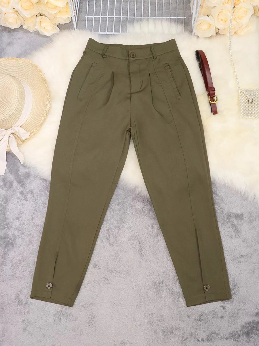 Margot High-Waisted Pleated Pants - WowStore.live