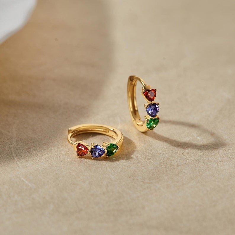 Meaningful Birthstone Huggie Earrings | Wow Store - Wow Store
