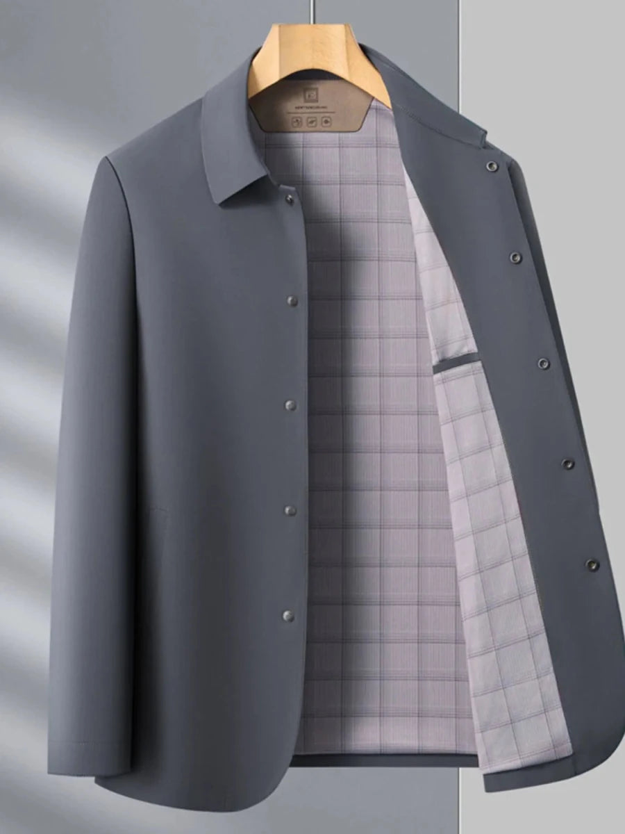 Men's Button Up Long Sleeve Blazer - Wow Store