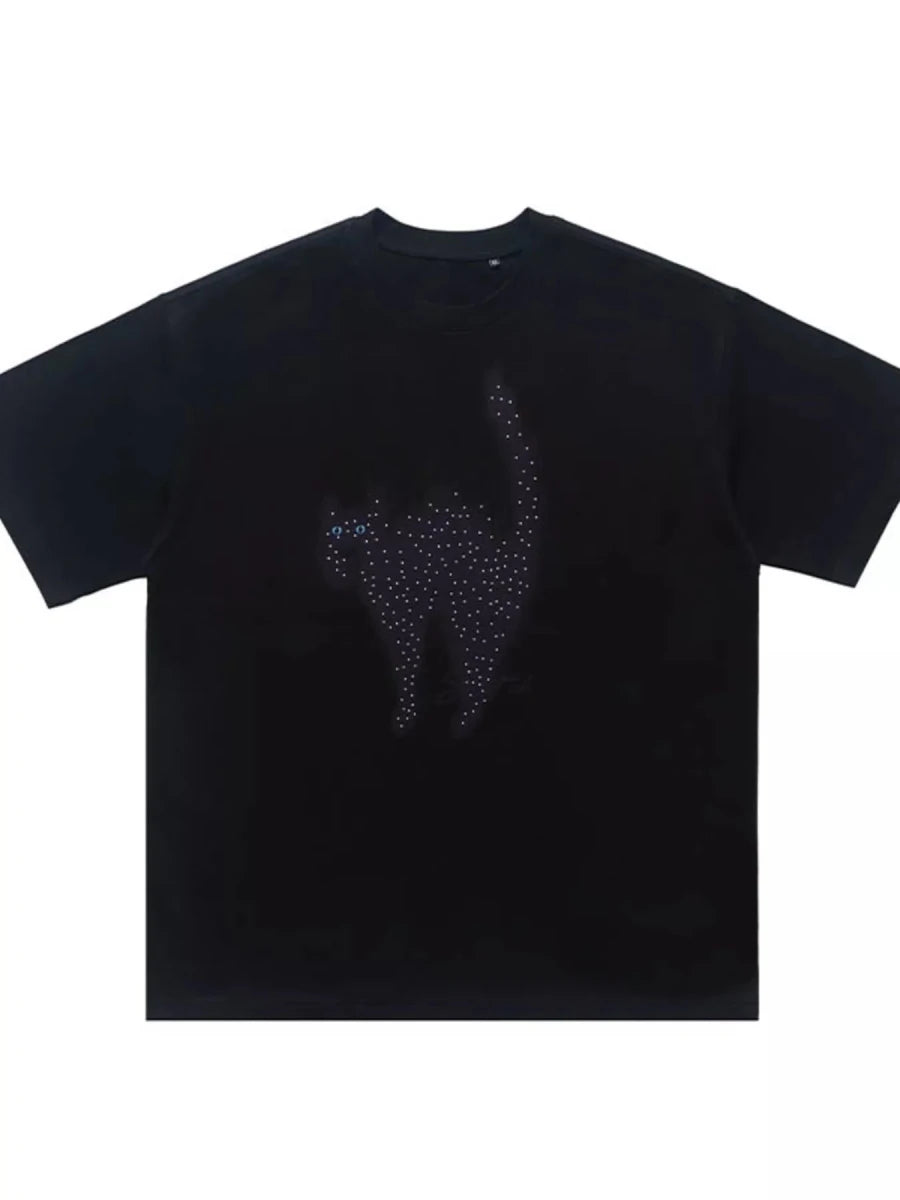 Men's Cat Graphic Short Sleeve T-Shirt - WowStore.live