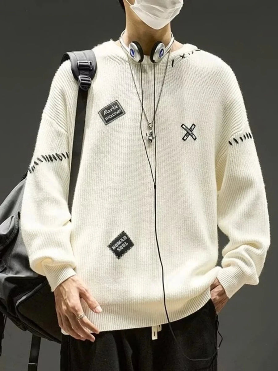 Men's Dropped Shoulder Long Sleeve Sweater - WowStore.live