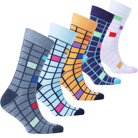 Men's Fashionable Blocks Socks - Wow Store