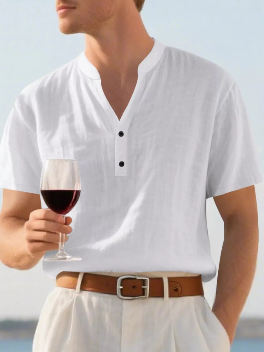 Men's Full Size Button Detail Short Sleeve Shirt Plus Size - WowStore.live