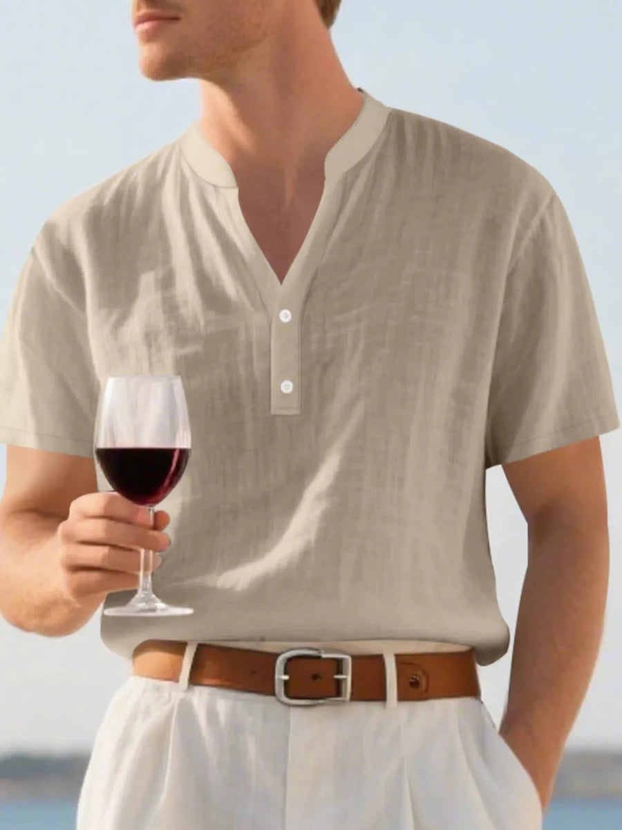 Men's Full Size Button Detail Short Sleeve Shirt Plus Size - WowStore.live