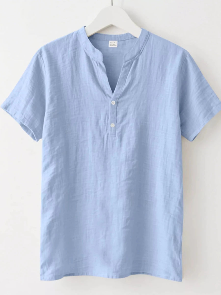 Men's Full Size Button Detail Short Sleeve Shirt Plus Size - WowStore.live