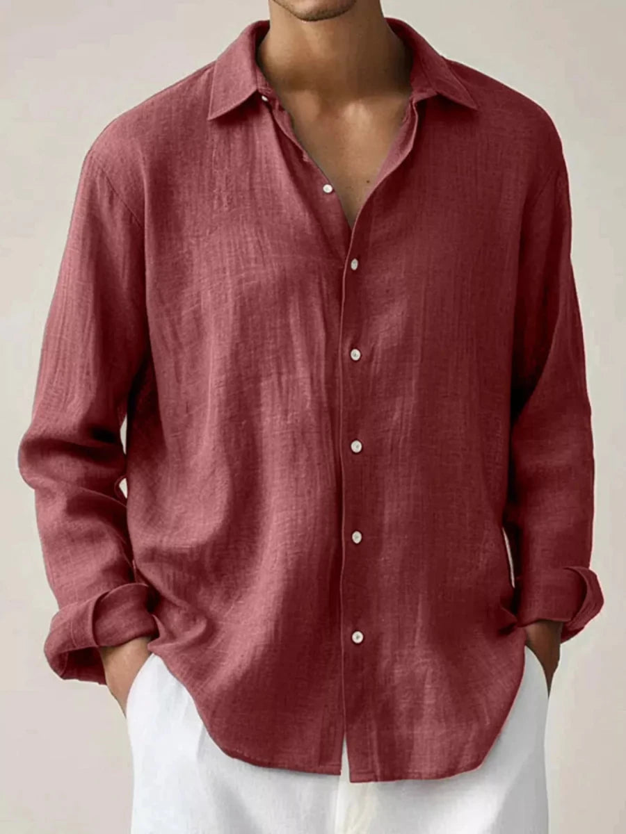 Men's Full Size Button Up Long Sleeve Shirt Plus Size - WowStore.live