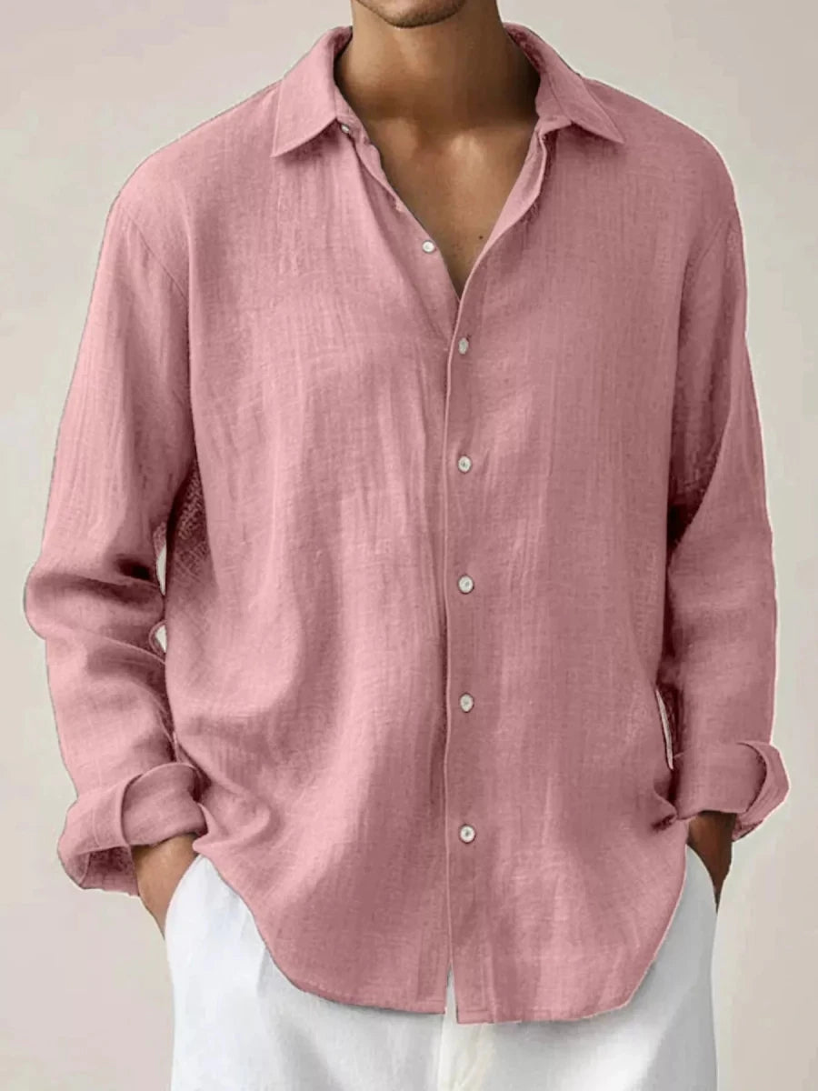 Men's Full Size Button Up Long Sleeve Shirt Plus Size - WowStore.live