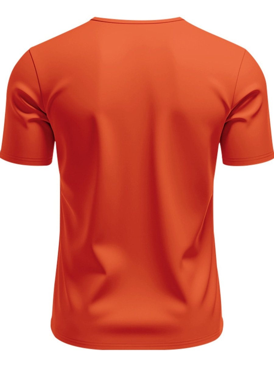 Men's Full Size Casual V-Neck Short Sleeve T-Shirt Plus Size - WowStore.live