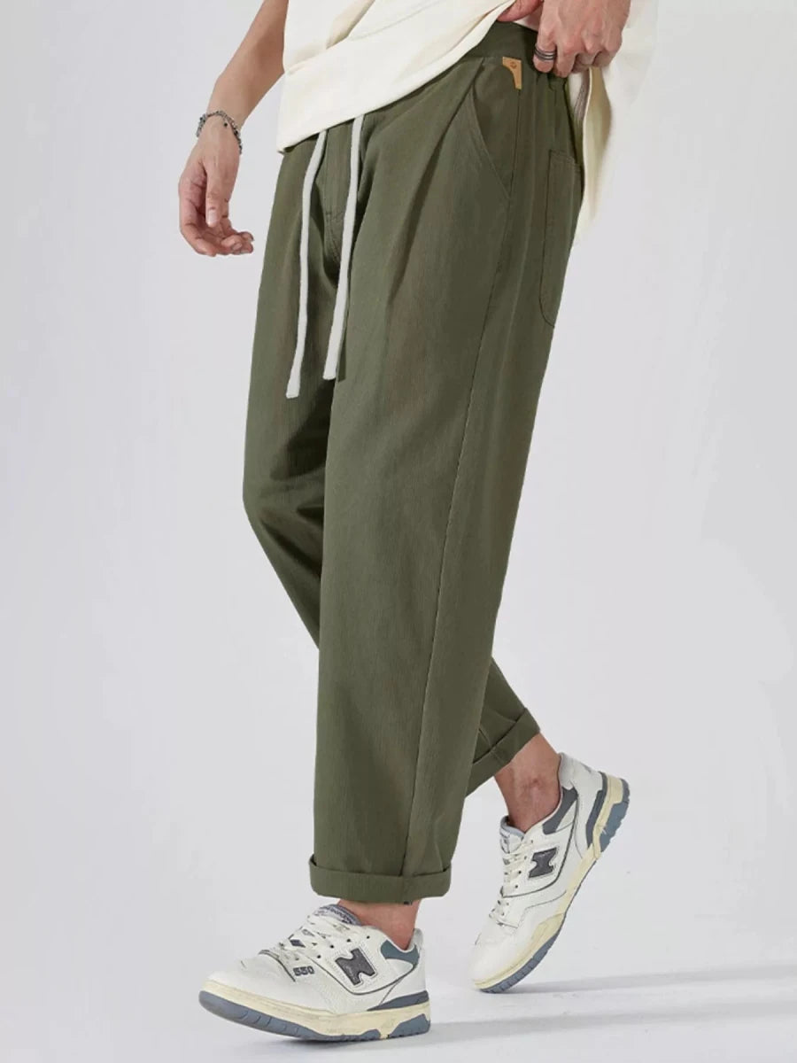 Men's Full Size Drawstring Wide Leg Pants Plus Size - Wow Store