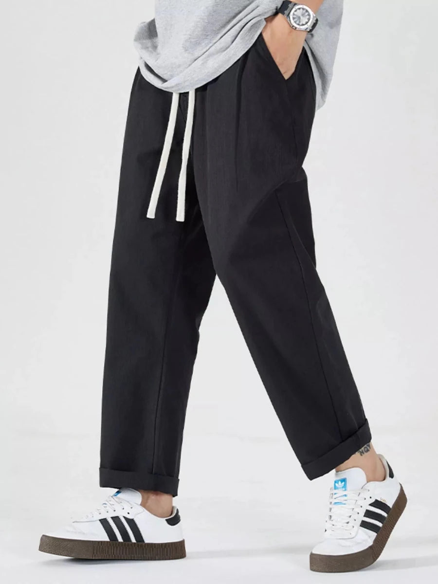 Men's Full Size Drawstring Wide Leg Pants Plus Size - Wow Store