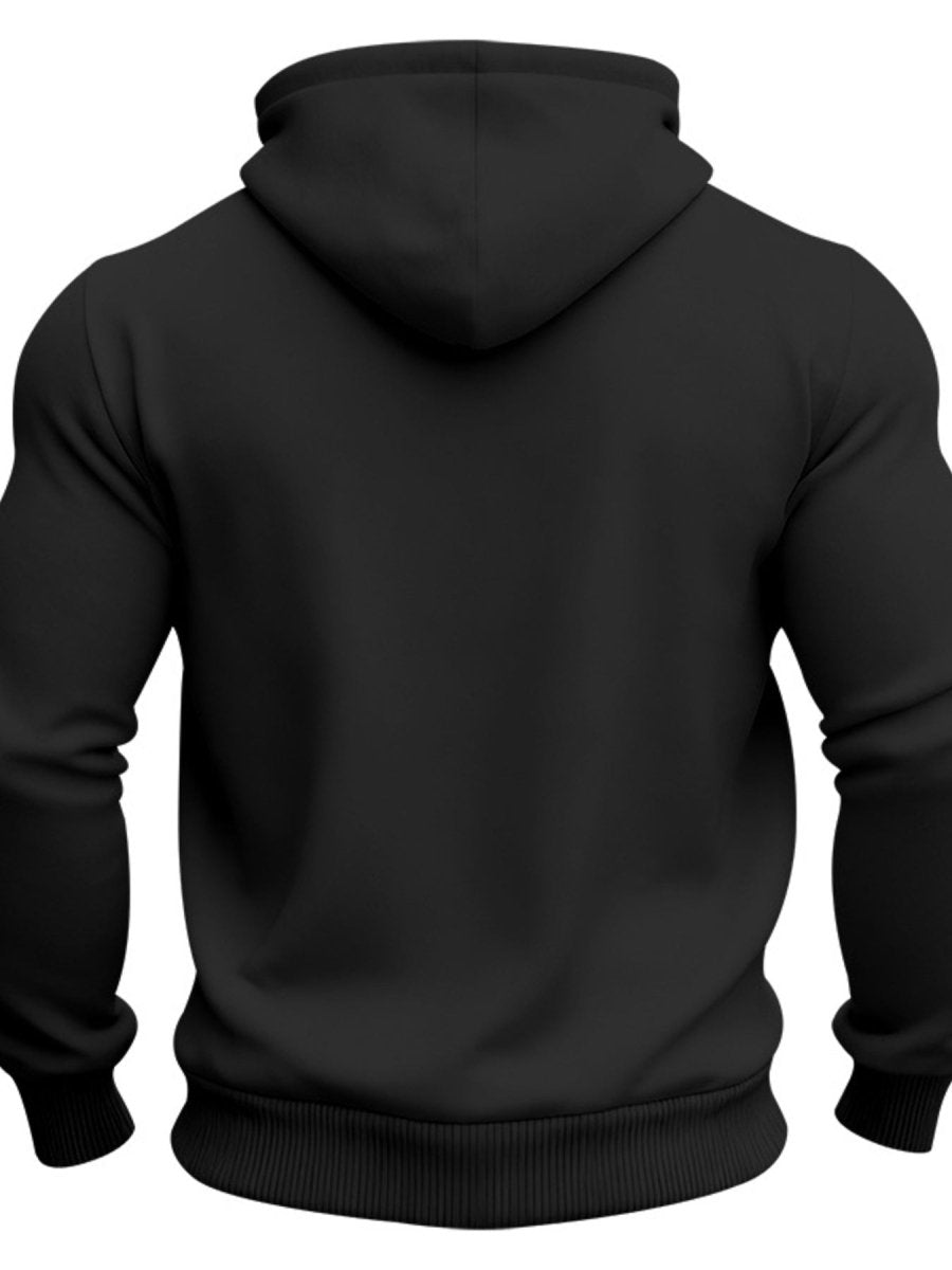 Men's Full Size Fleece Hoodie with Dual Chest Pockets Plus Size - WowStore.live