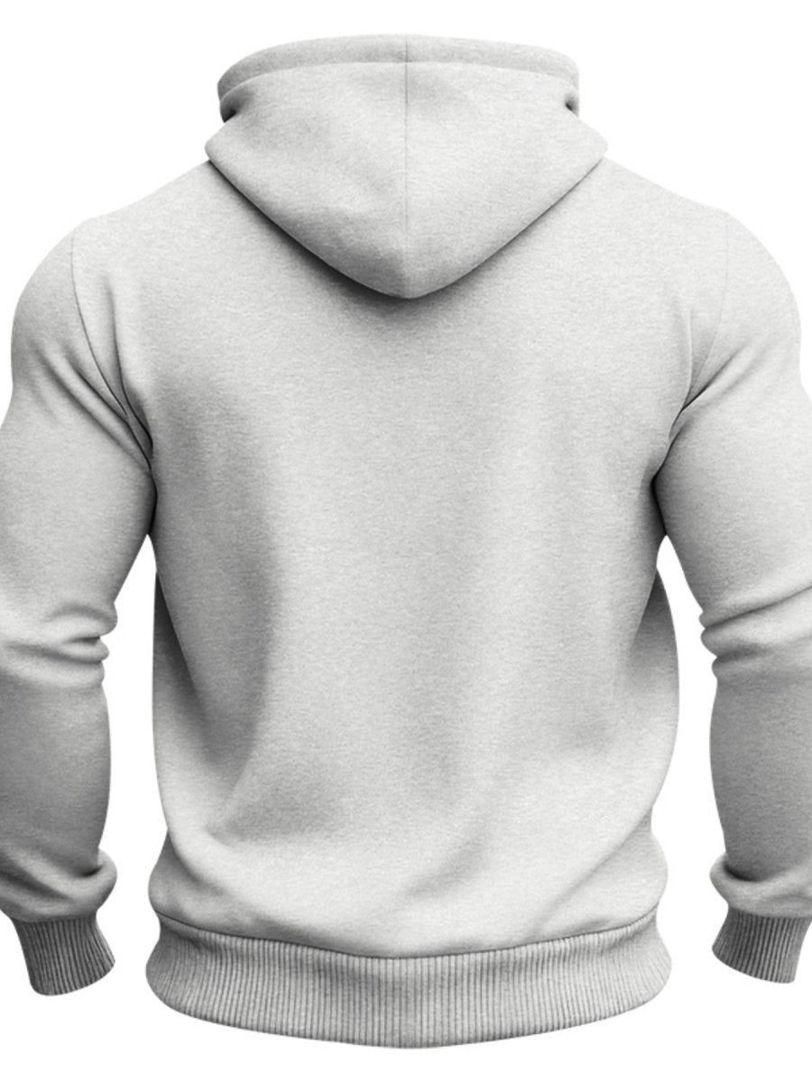 Men's Full Size Fleece Hoodie with Dual Chest Pockets Plus Size - WowStore.live