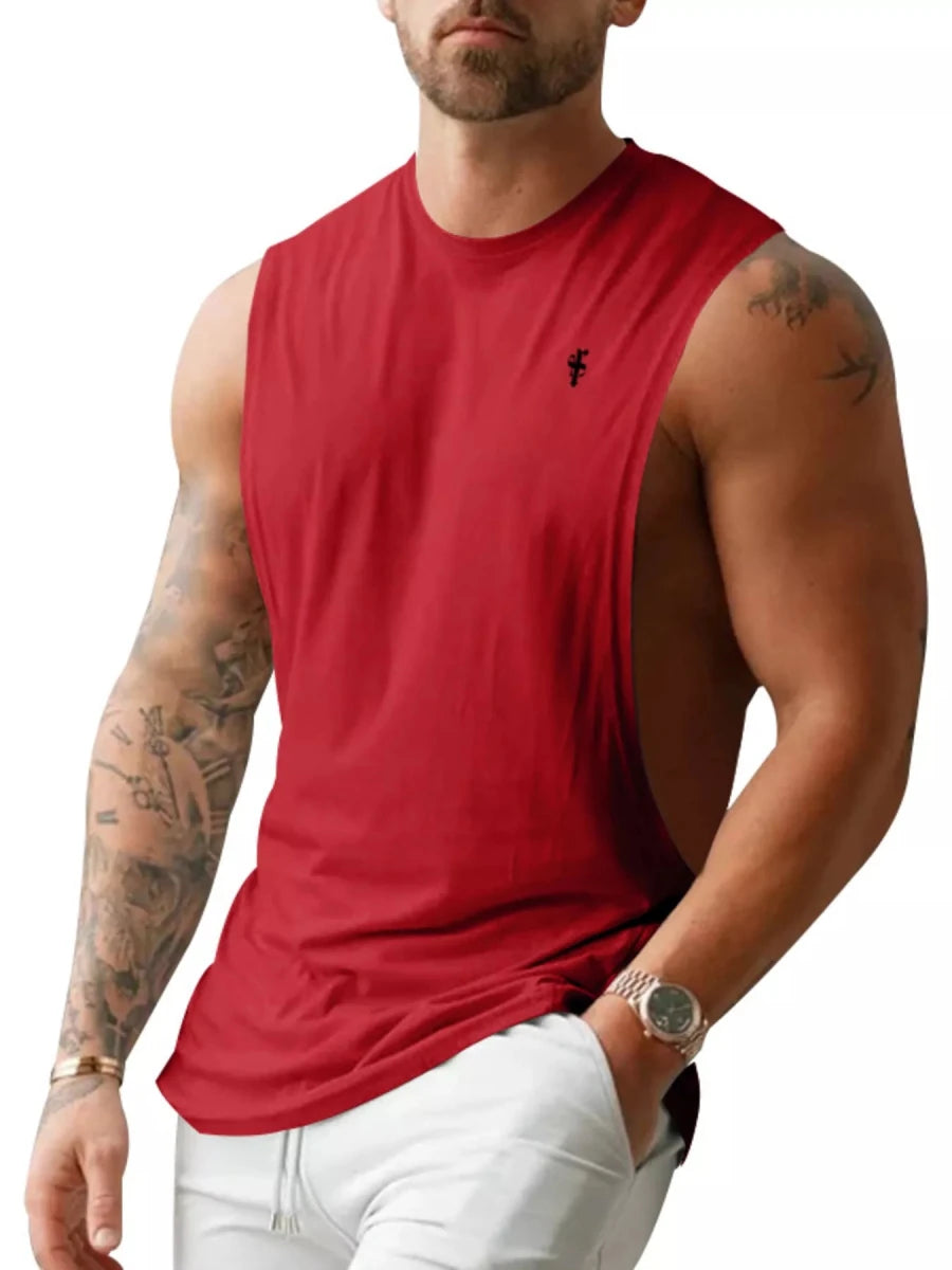 Men's Full Size Round Neck Tank Top Plus Size - WowStore.live