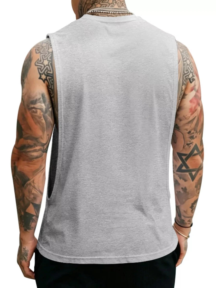 Men's Full Size Round Neck Tank Top Plus Size - WowStore.live