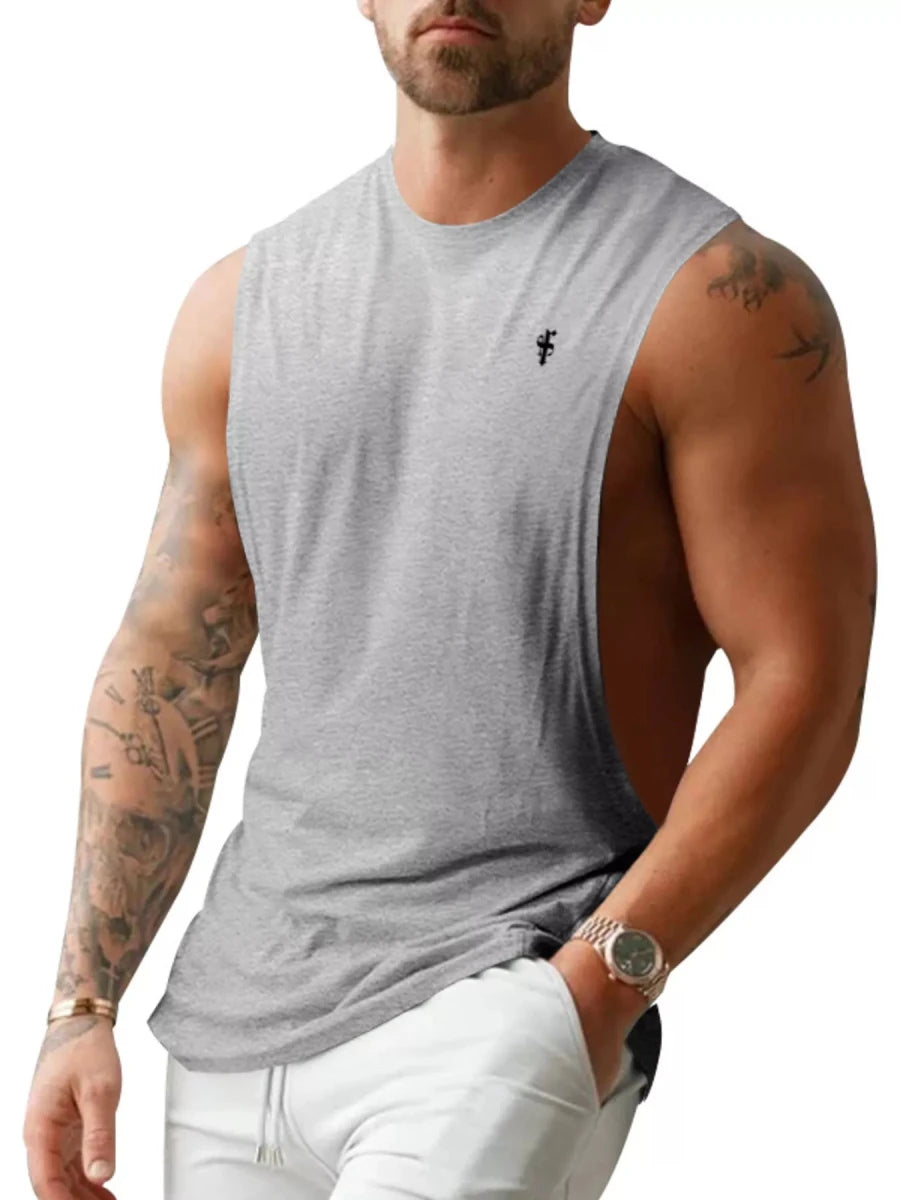 Men's Full Size Round Neck Tank Top Plus Size - WowStore.live