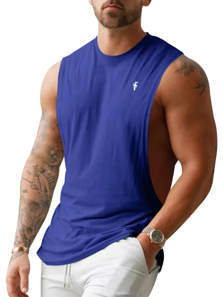 Men's Full Size Round Neck Tank Top Plus Size - WowStore.live