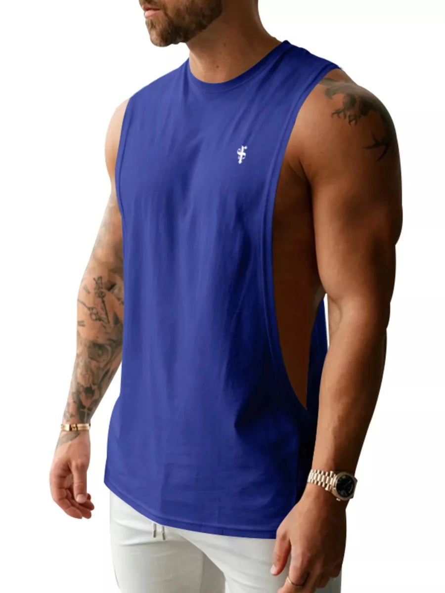 Men's Full Size Round Neck Tank Top Plus Size - WowStore.live