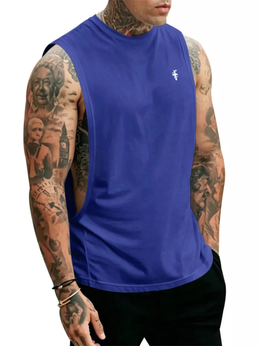 Men's Full Size Round Neck Tank Top Plus Size - WowStore.live