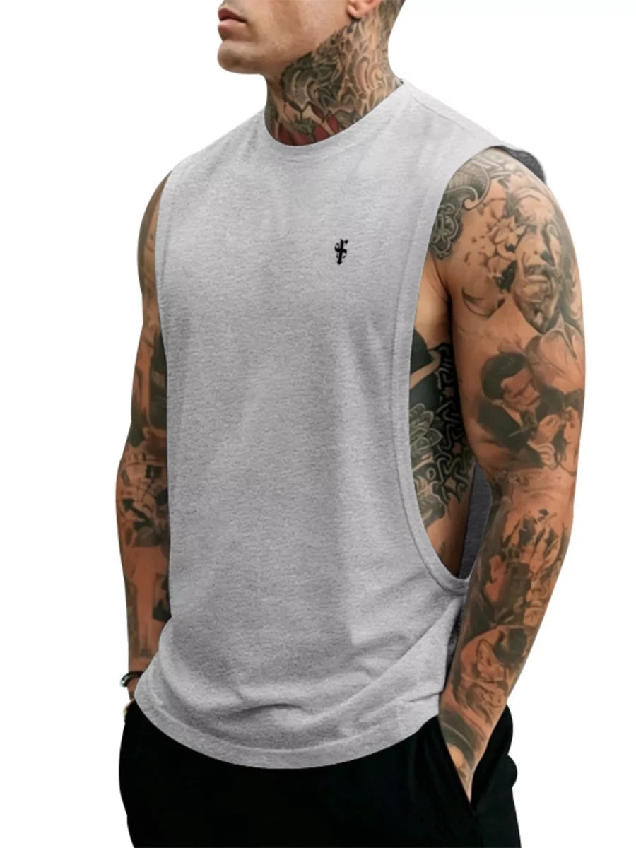 Men's Full Size Round Neck Tank Top Plus Size - WowStore.live