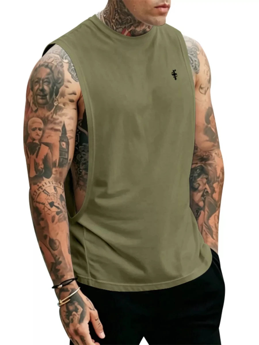 Men's Full Size Round Neck Tank Top Plus Size - WowStore.live
