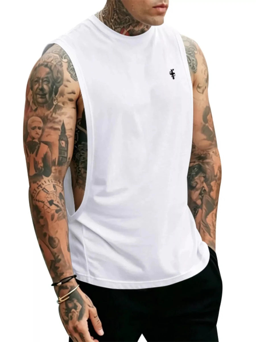 Men's Full Size Round Neck Tank Top Plus Size - WowStore.live