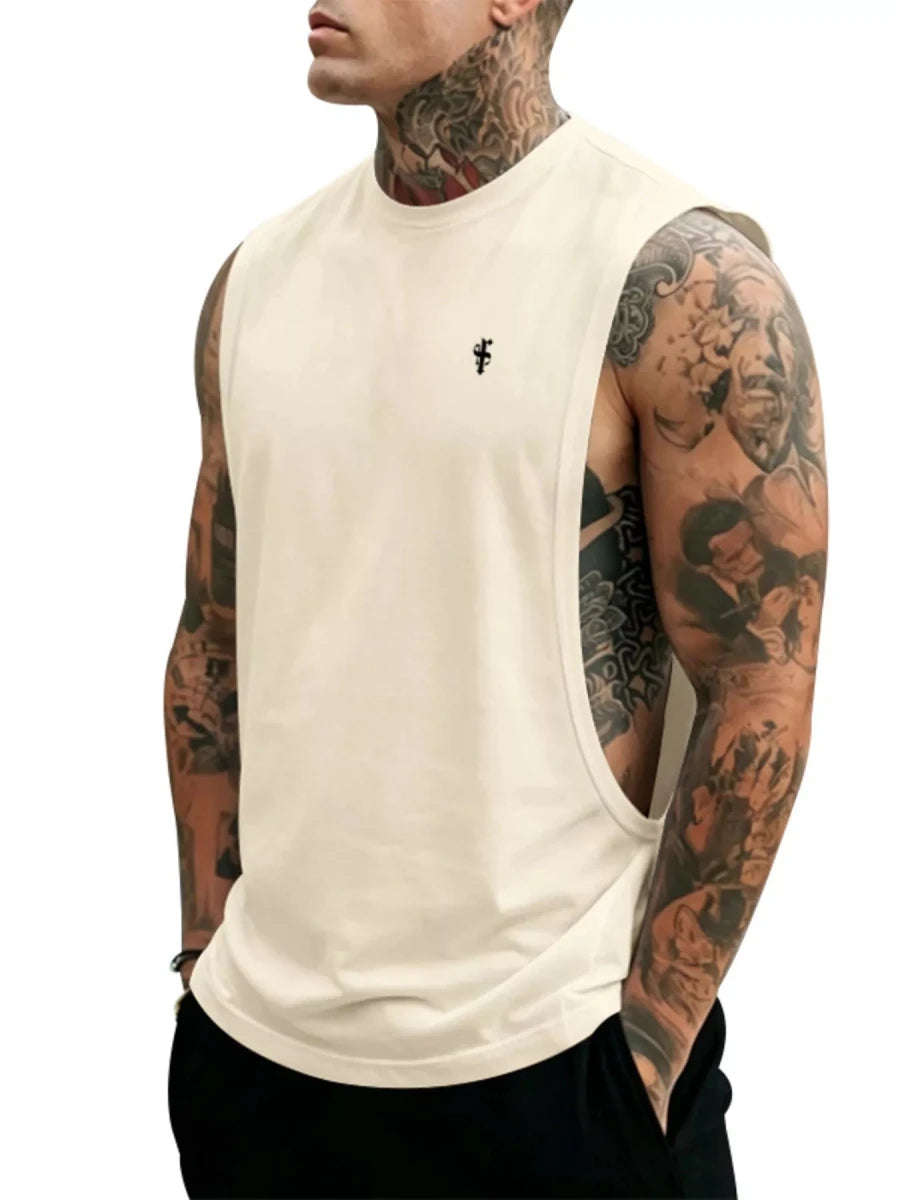 Men's Full Size Round Neck Tank Top Plus Size - WowStore.live