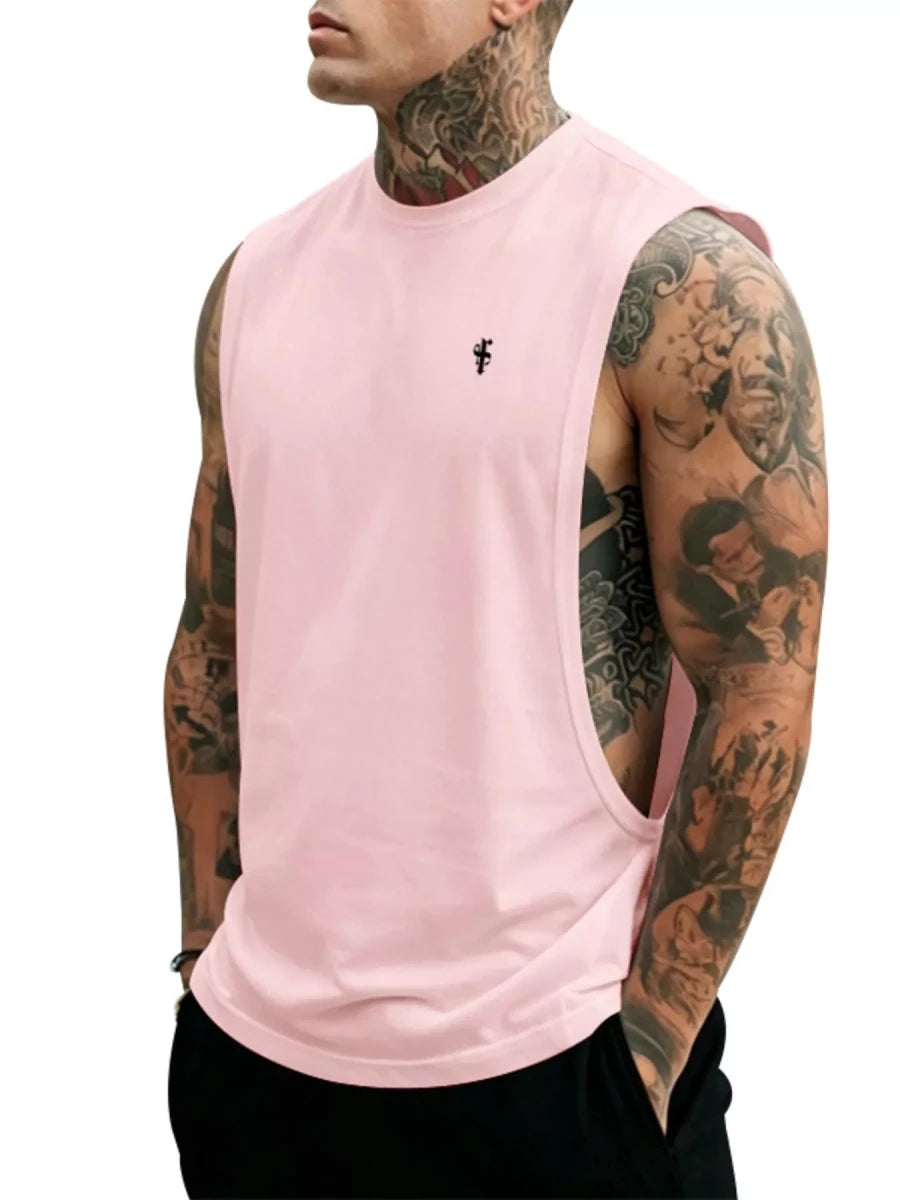 Men's Full Size Round Neck Tank Top Plus Size - WowStore.live