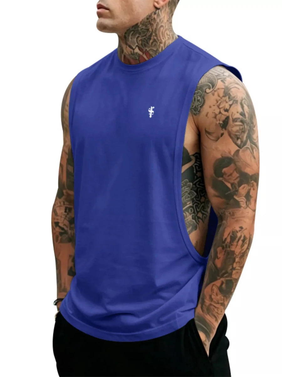 Men's Full Size Round Neck Tank Top Plus Size - WowStore.live