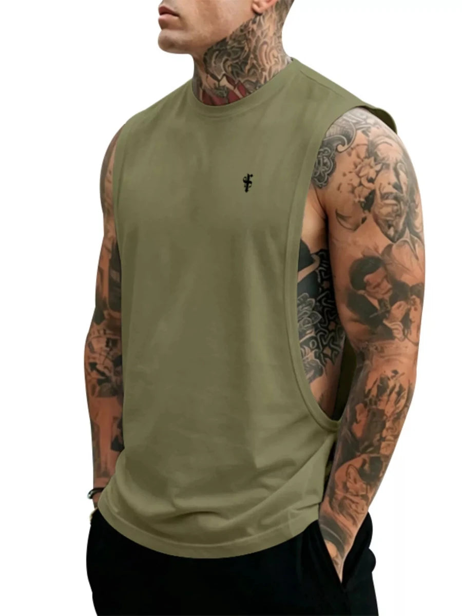 Men's Full Size Round Neck Tank Top Plus Size - WowStore.live