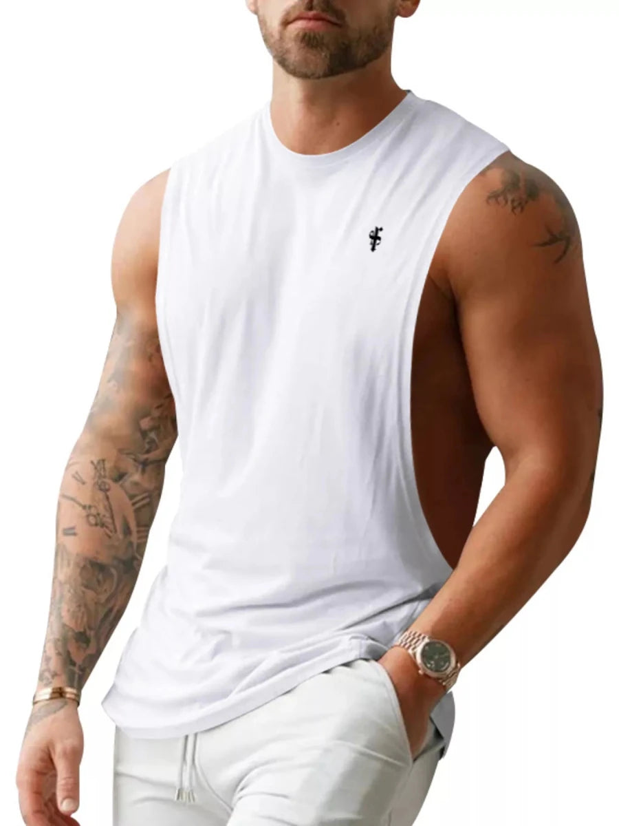 Men's Full Size Round Neck Tank Top Plus Size - WowStore.live