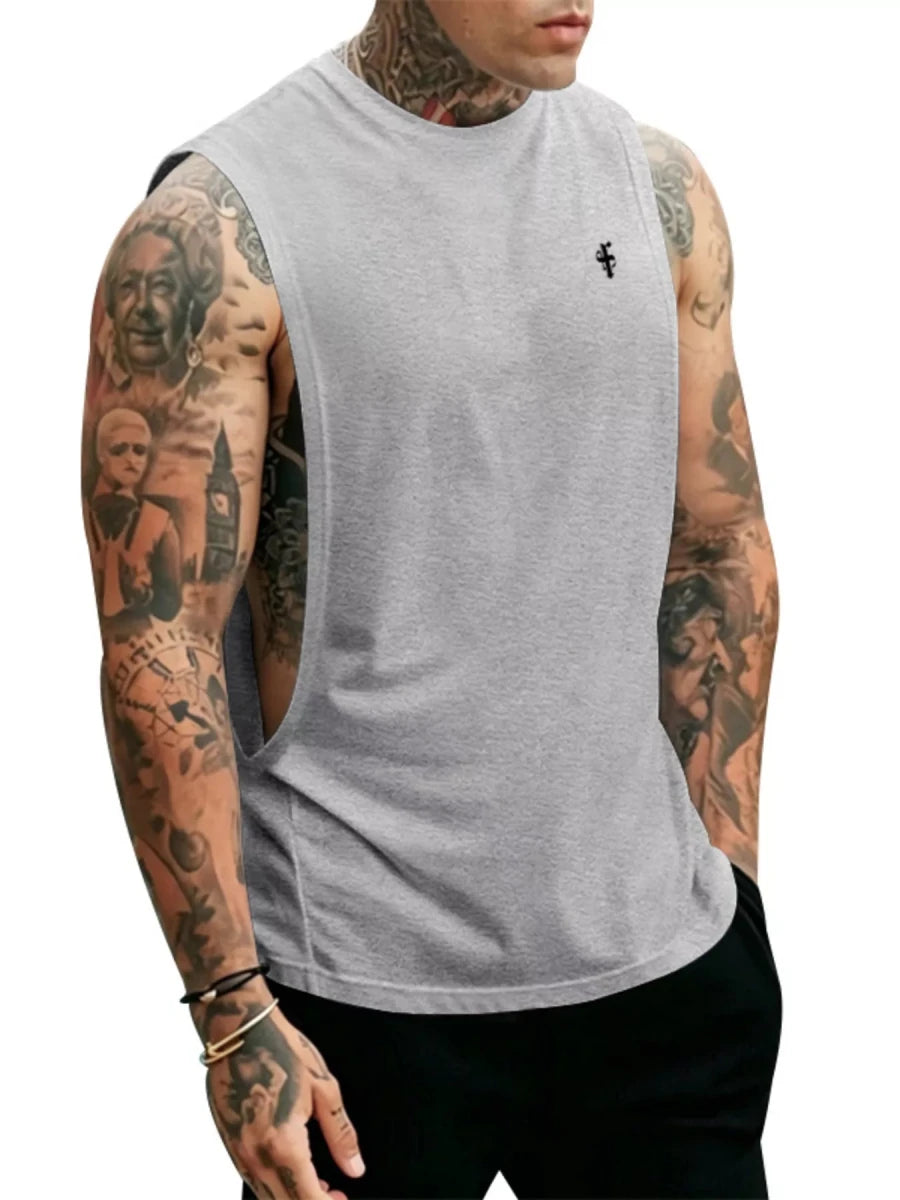 Men's Full Size Round Neck Tank Top Plus Size - WowStore.live