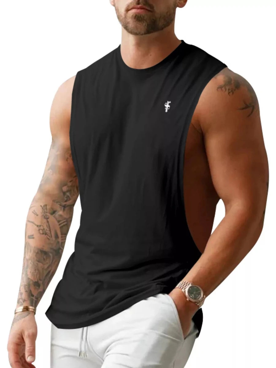Men's Full Size Round Neck Tank Top Plus Size - WowStore.live