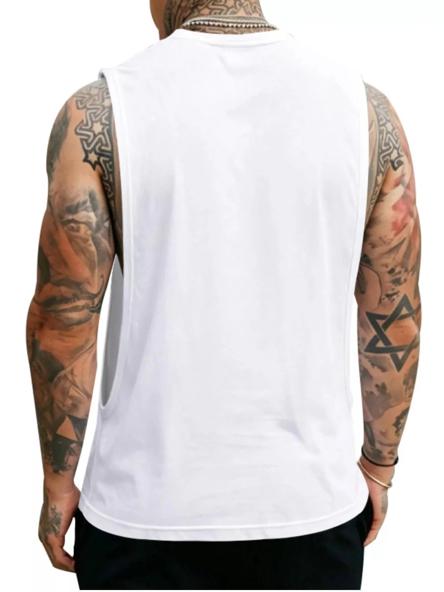 Men's Full Size Round Neck Tank Top Plus Size - WowStore.live