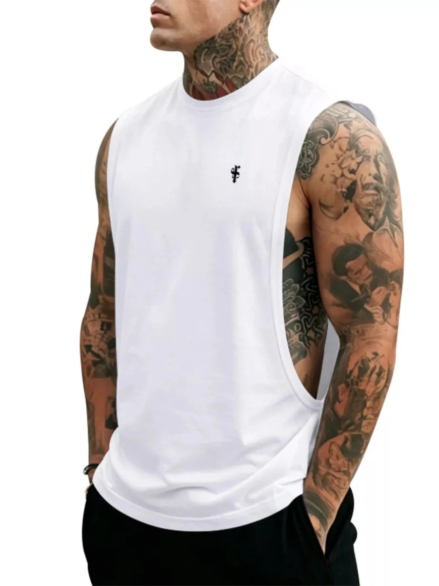 Men's Full Size Round Neck Tank Top Plus Size - WowStore.live