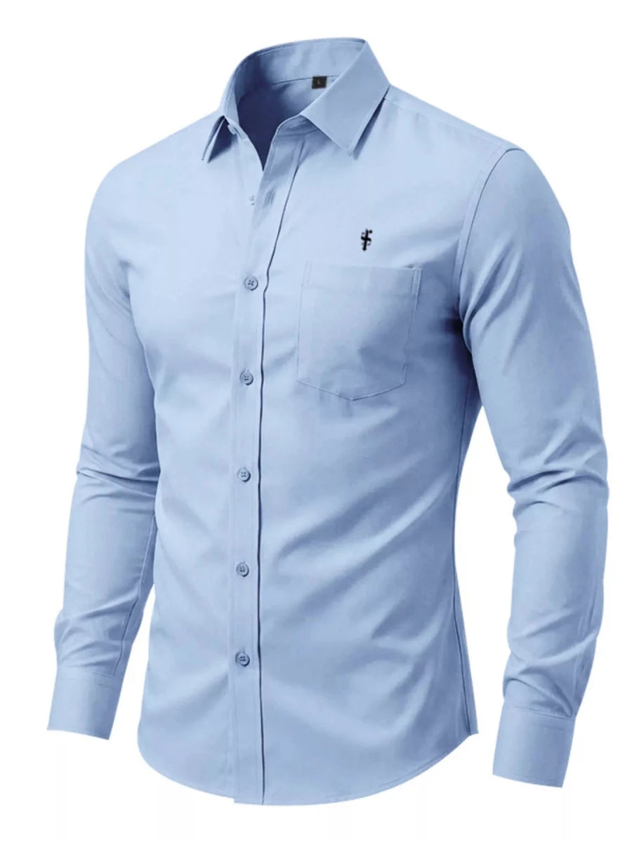 Men's Full Size Slim Fit Button Up Shirt Plus Size - WowStore.live
