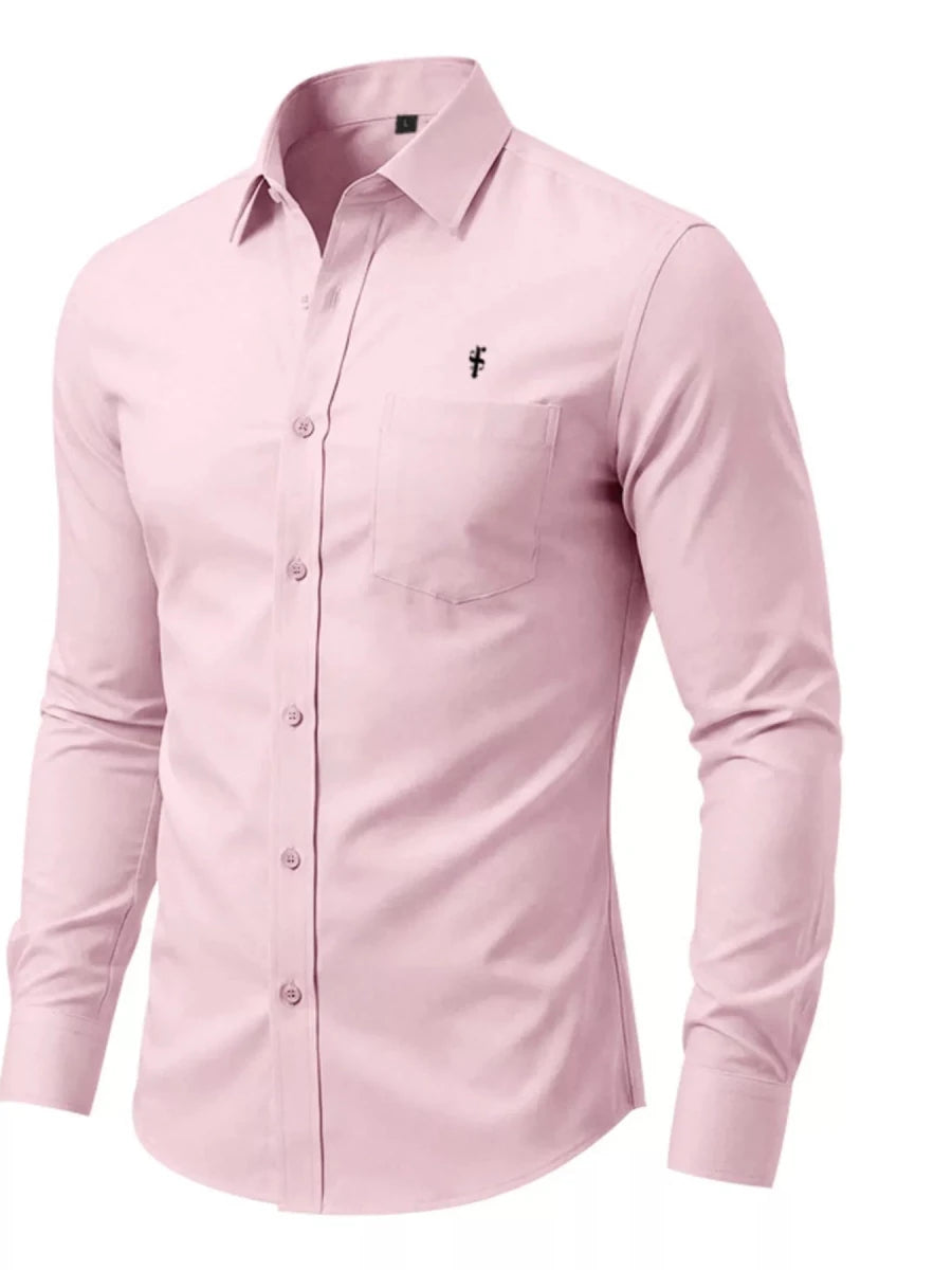 Men's Full Size Slim Fit Button Up Shirt Plus Size - WowStore.live