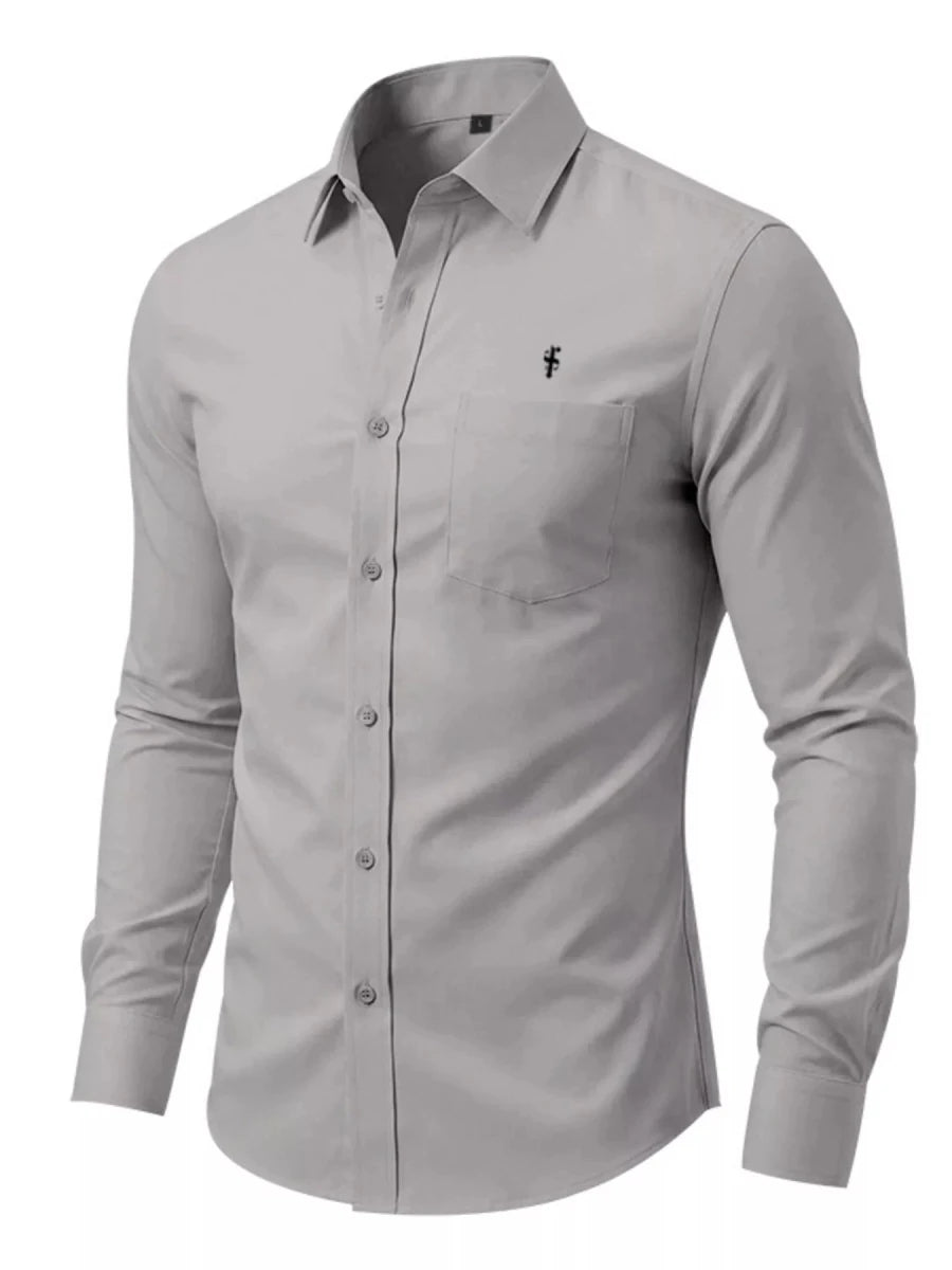 Men's Full Size Slim Fit Button Up Shirt Plus Size - WowStore.live