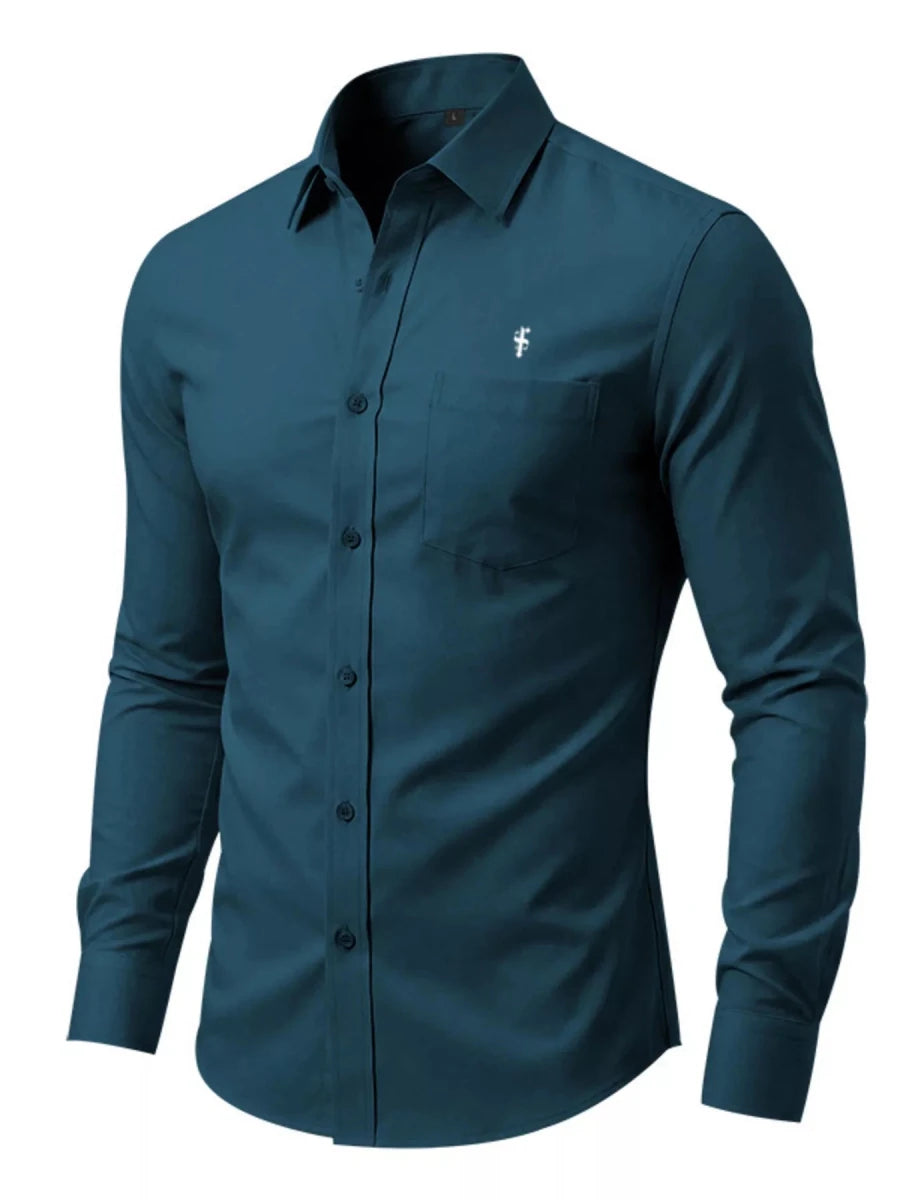 Men's Full Size Slim Fit Button Up Shirt Plus Size - WowStore.live