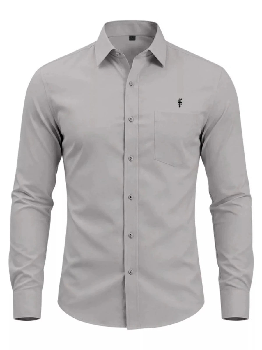 Men's Full Size Slim Fit Button Up Shirt Plus Size - WowStore.live
