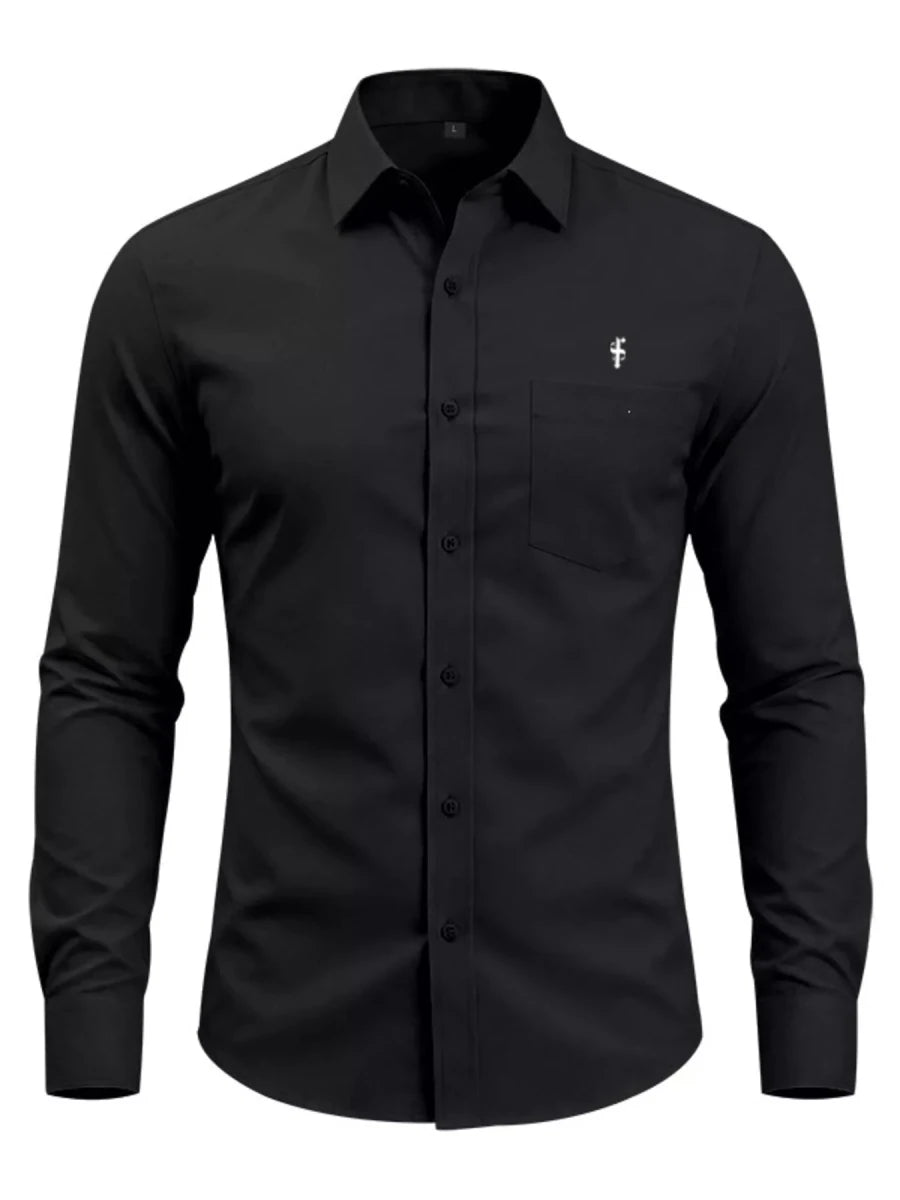 Men's Full Size Slim Fit Button Up Shirt Plus Size - WowStore.live